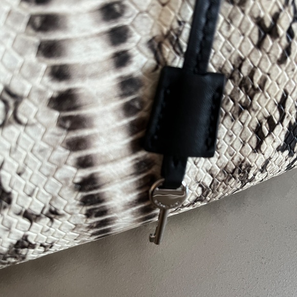 Michael Kors Leather Chain Key Lock Crossbody Satchel - Picture 7 of 9